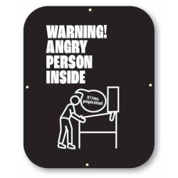 Metal Game Room Sign - Angry Person #1